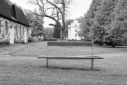 Monk, outdoor bench